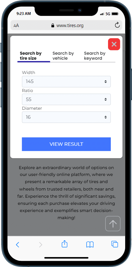 Tires.org Product Page
